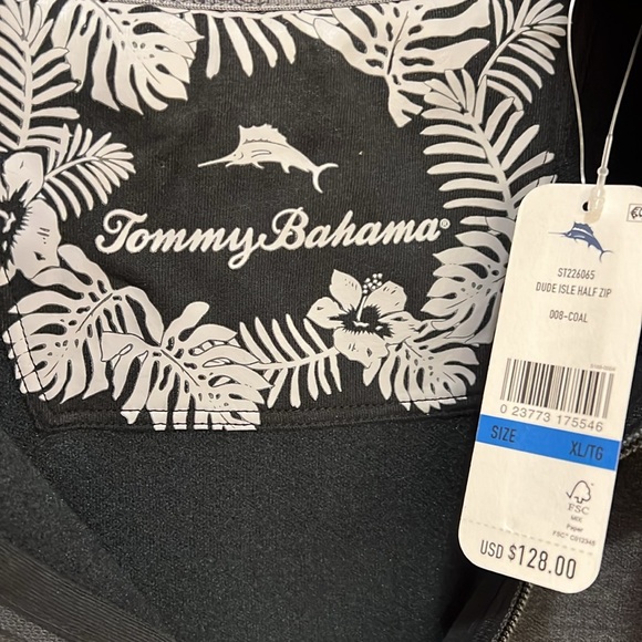 TOMMY BAHAMA DUDE ISLE HALF ZIP PULLOVER XL/TG - Picture 5 of 6